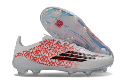Adidas F50 Elite FG Firm Ground Soccer Cleats - White/Crimson Rose/Black 