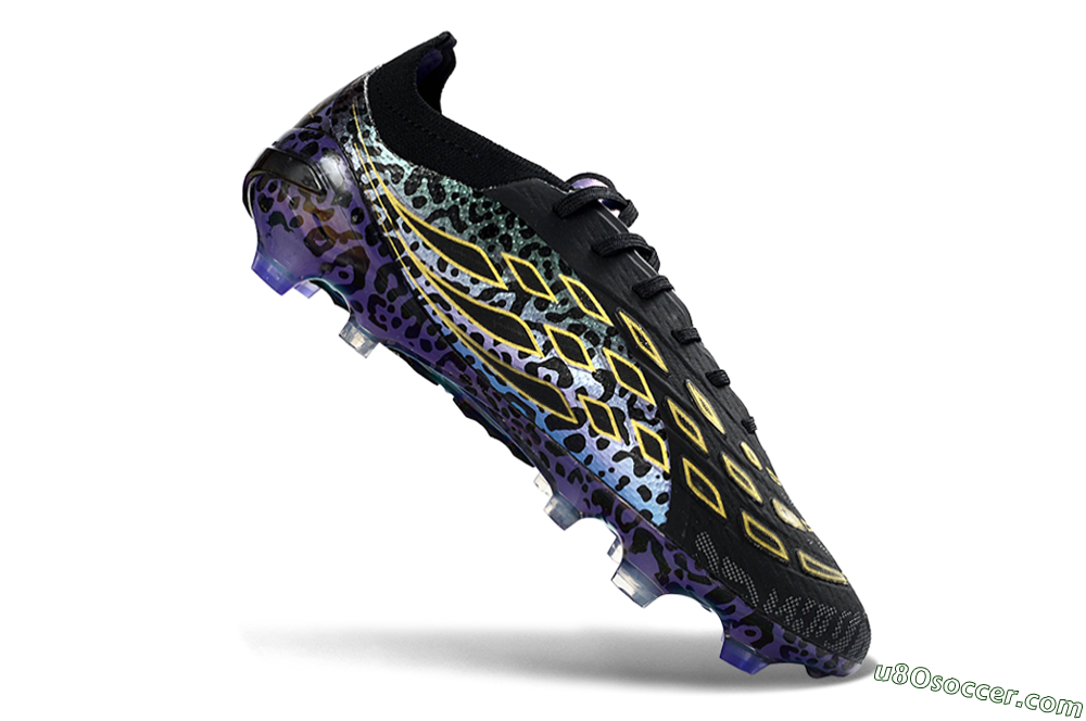 Adidas Predator 26 Elite FG Firm Ground Soccer Cleats - Black/Electric Blue/Purple Fusion 4