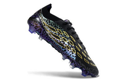 Adidas Predator 26 Elite FG Firm Ground Soccer Cleats - Black/Electric Blue/Purple Fusion