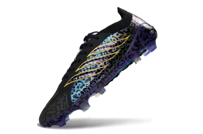 Adidas Predator 26 Elite FG Firm Ground Soccer Cleats - Black/Electric Blue/Purple Fusion