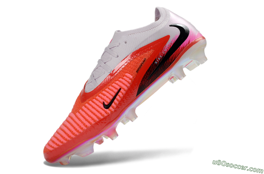 Nike Phantom 6 Elite Low FG Firm Ground Soccer Cleats - Red/Flame Red/White 5