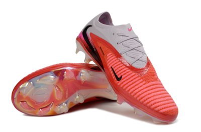 Nike Phantom 6 Elite Low FG Firm Ground Soccer Cleats - Red/Flame Red/White