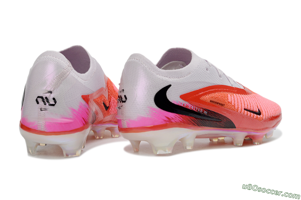 Nike Phantom 6 Elite Low FG Firm Ground Soccer Cleats - Red/Flame Red/White 6