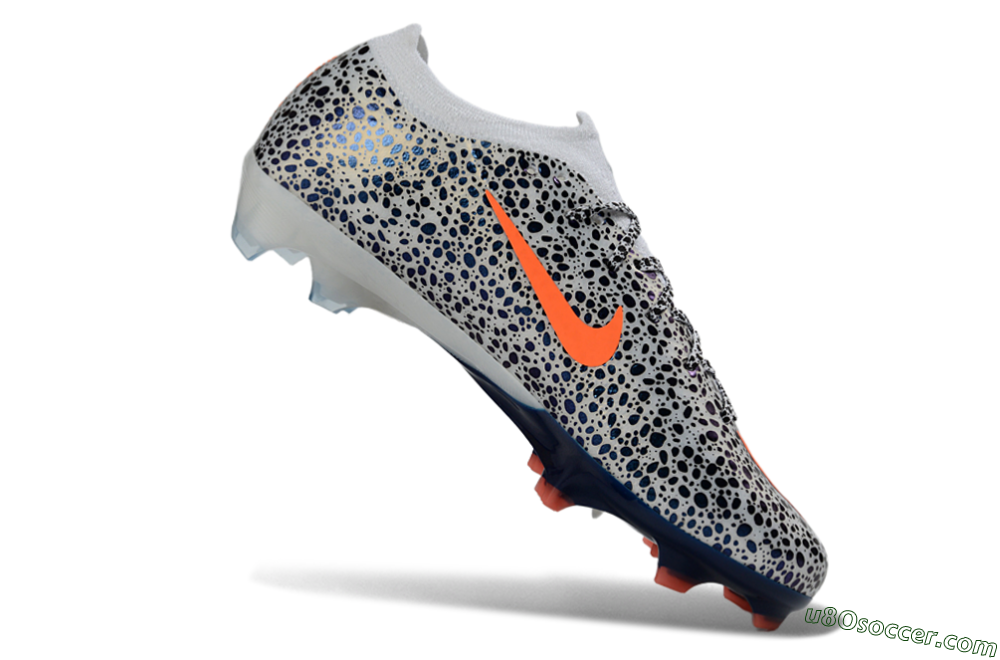 Nike Air Zoom Mercurial Vapor 16 Elite FG Firm Ground Soccer Cleats - White/Electric Orange/Sapphire Blue 4