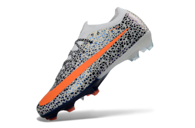 Nike Air Zoom Mercurial Vapor 16 Elite FG Firm Ground Soccer Cleats - White/Electric Orange/Sapphire Blue