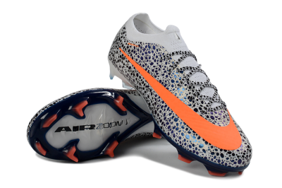 Nike Air Zoom Mercurial Vapor 16 Elite FG Firm Ground Soccer Cleats - White/Electric Orange/Sapphire Blue