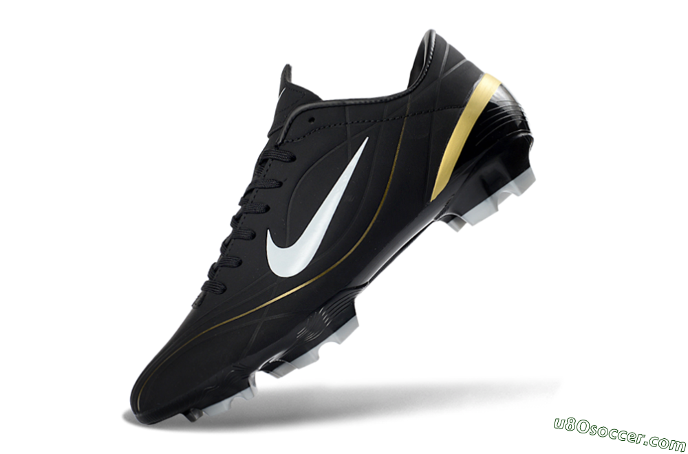Nike Mercurial Vapor R9 FG Firm Ground Soccer Cleats - Black/Gold Accent/White Detail 5