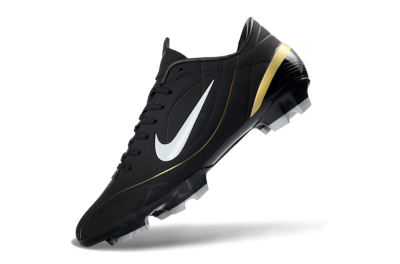 Nike Mercurial Vapor R9 FG Firm Ground Soccer Cleats - Black/Gold Accent/White Detail