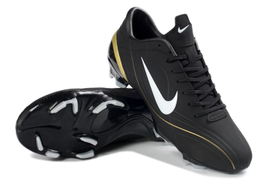 Nike Mercurial Vapor R9 FG Firm Ground Soccer Cleats - Black/Gold Accent/White Detail