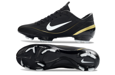 Nike Mercurial Vapor R9 FG Firm Ground Soccer Cleats - Black/Gold Accent/White Detail