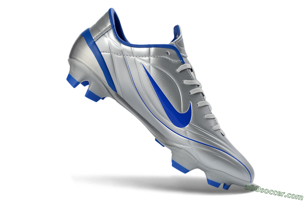 Nike Mercurial Vapor R9 FG Firm Ground Soccer Cleats - Silver/Bright Blue/Steel Blue 4