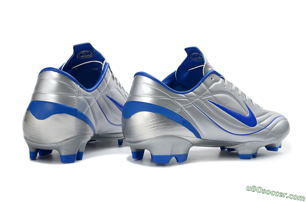 Nike Mercurial Vapor R9 FG Firm Ground Soccer Cleats - Silver/Bright Blue/Steel Blue 6