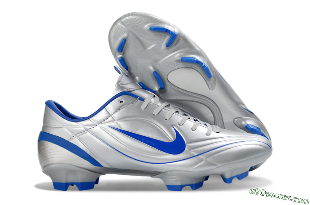 Nike Mercurial Vapor R9 FG Firm Ground Soccer Cleats - Silver/Bright Blue/Steel Blue 1