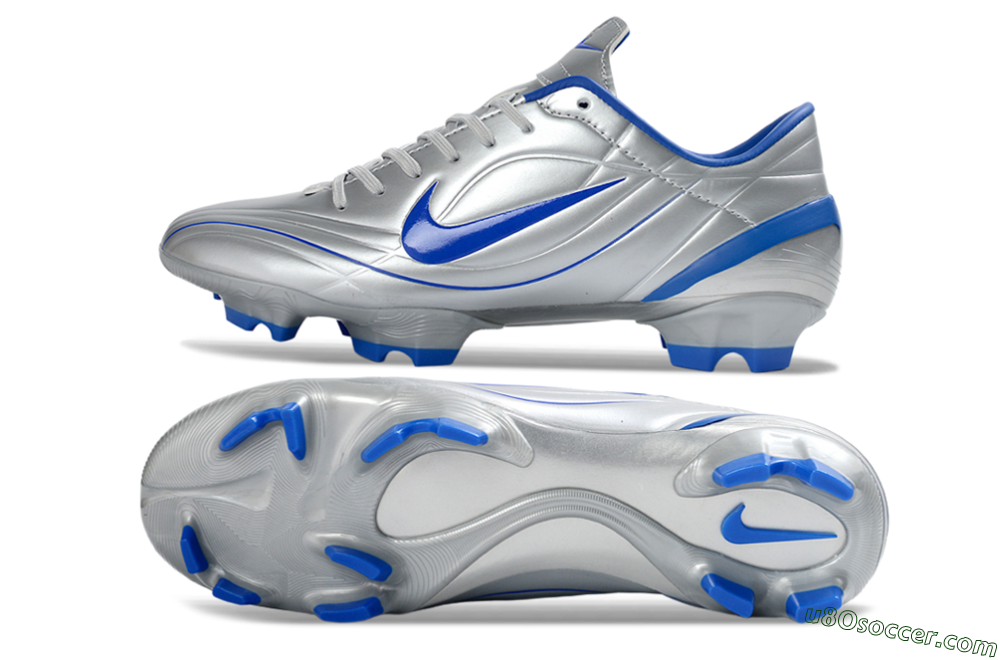 Nike Mercurial Vapor R9 FG Firm Ground Soccer Cleats - Silver/Bright Blue/Steel Blue 0