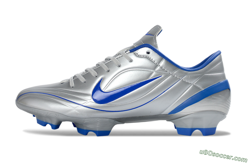 Nike Mercurial Vapor R9 FG Firm Ground Soccer Cleats - Silver/Bright Blue/Steel Blue 2