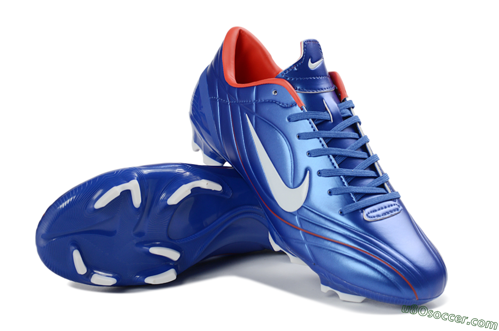 Nike Mercurial Vapor R9 FG Firm Ground Soccer Cleats - Blue/Crimson Red/White 3