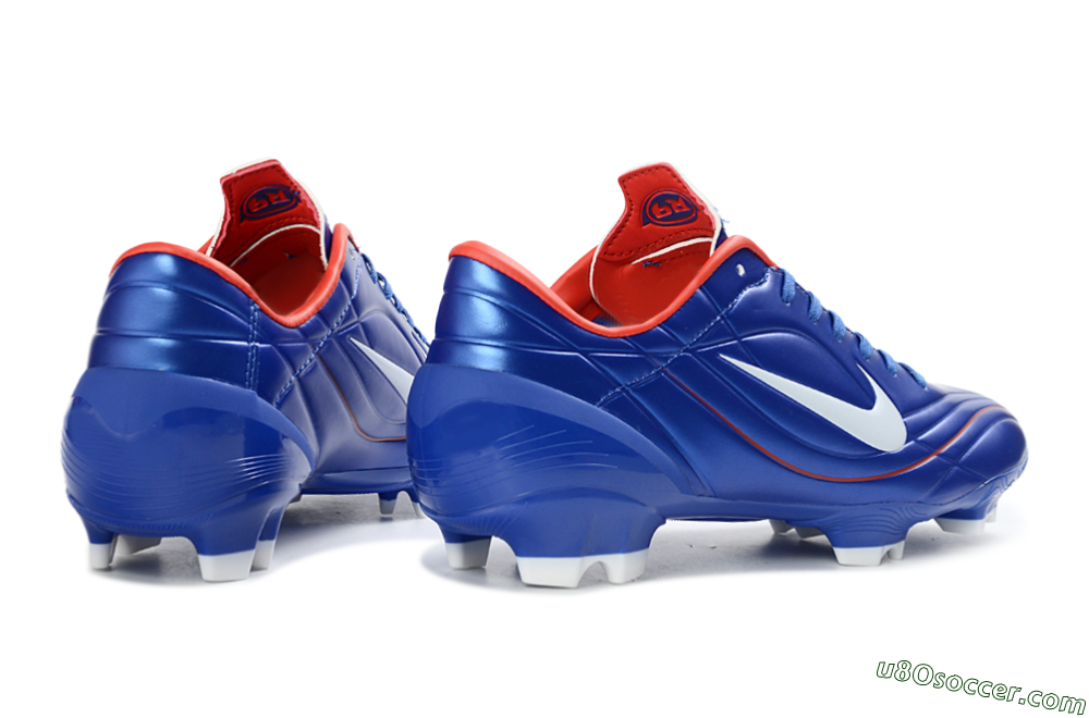 Nike Mercurial Vapor R9 FG Firm Ground Soccer Cleats - Blue/Crimson Red/White 6