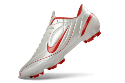 Nike Mercurial Vapor R9 FG Firm Ground Soccer Cleats - White/Fiery Red/Sleek Silver