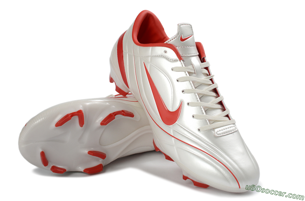 Nike Mercurial Vapor R9 FG Firm Ground Soccer Cleats - White/Fiery Red/Sleek Silver 3