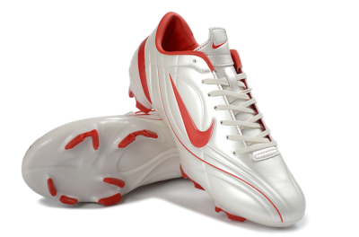 Nike Mercurial Vapor R9 FG Firm Ground Soccer Cleats - White/Fiery Red/Sleek Silver