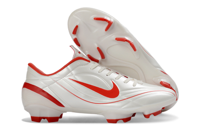 Nike Mercurial Vapor R9 FG Firm Ground Soccer Cleats - White/Fiery Red/Sleek Silver