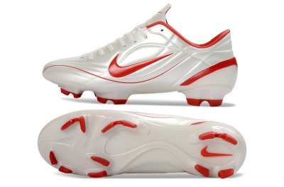 Nike Mercurial Vapor R9 FG Firm Ground Soccer Cleats - White/Fiery Red/Sleek Silver