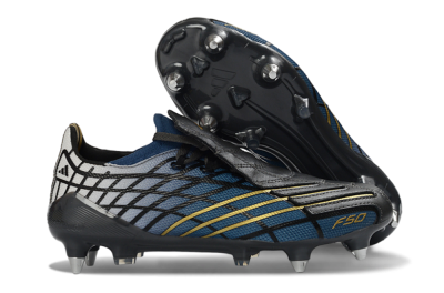 Adidas F50 Spider Elite SG Soft Ground Soccer Cleats - Blue/Night Sky/Golden Accent
