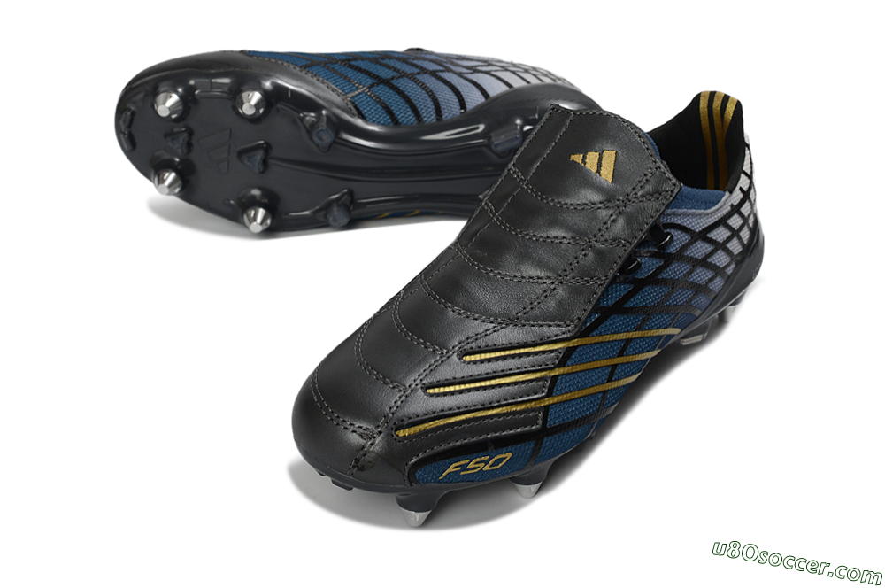 Adidas F50 Spider Elite SG Soft Ground Soccer Cleats - Blue/Night Sky/Golden Accent 3