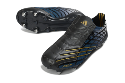 Adidas F50 Spider Elite SG Soft Ground Soccer Cleats - Blue/Night Sky/Golden Accent