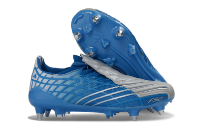 Adidas F50 Spider Elite SG Soft Ground Soccer Cleats - Blue/Sky Blue/Steel Gray