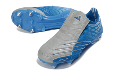 Adidas F50 Spider Elite SG Soft Ground Soccer Cleats - Blue/Sky Blue/Steel Gray
