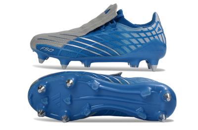 Adidas F50 Spider Elite SG Soft Ground Soccer Cleats - Blue/Sky Blue/Steel Gray
