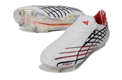 Adidas F50 Spider Elite SG Soft Ground Soccer Cleats - White/Crimson/Jet Black