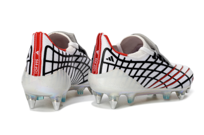 Adidas F50 Spider Elite SG Soft Ground Soccer Cleats - White/Crimson/Jet Black
