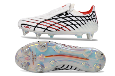 Adidas F50 Spider Elite SG Soft Ground Soccer Cleats - White/Crimson/Jet Black