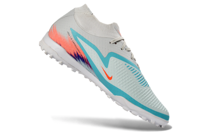 Nike Phantom 6 Elite High TF Artificial Turf Soccer Shoes - Turquoise/Coral/White