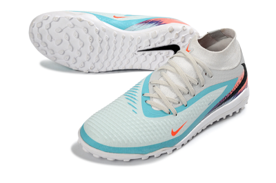 Nike Phantom 6 Elite High TF Artificial Turf Soccer Shoes - Turquoise/Coral/White