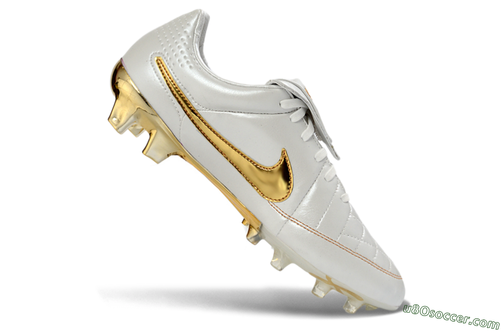 Nike Tiempo Legend SE FG Firm Ground Soccer Cleats - White/Metallic Gold/Classic White 4