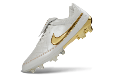 Nike Tiempo Legend SE FG Firm Ground Soccer Cleats - White/Metallic Gold/Classic White