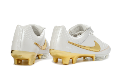 Nike Tiempo Legend SE FG Firm Ground Soccer Cleats - White/Metallic Gold/Classic White