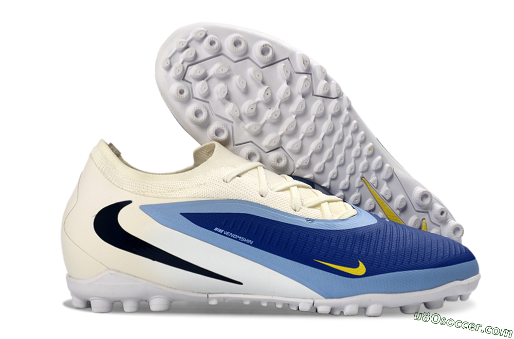 Nike Phantom 6 Elite Low TF Artificial Turf Soccer Shoes - Blue/Light Blue/Dark Blue 1