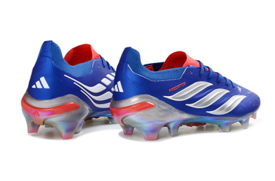 Adidas Predator 26 Elite FG Firm Ground Soccer Cleats - Blue/Fiery Red/Silver