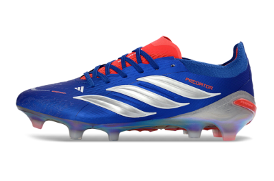 Adidas Predator 26 Elite FG Firm Ground Soccer Cleats - Blue/Fiery Red/Silver