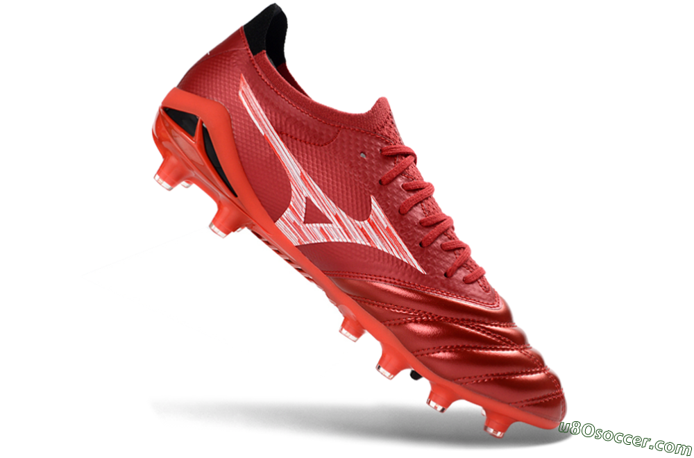 Mizuno Morelia Neo 4 FG Firm Ground Soccer Cleats - Red/Crimson Blaze/Scarlet Shine 4