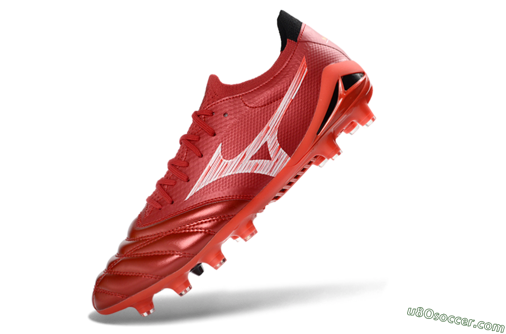 Mizuno Morelia Neo 4 FG Firm Ground Soccer Cleats - Red/Crimson Blaze/Scarlet Shine 5