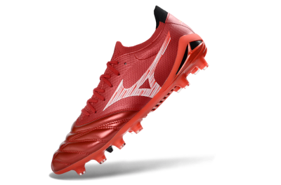 Mizuno Morelia Neo 4 FG Firm Ground Soccer Cleats - Red/Crimson Blaze/Scarlet Shine