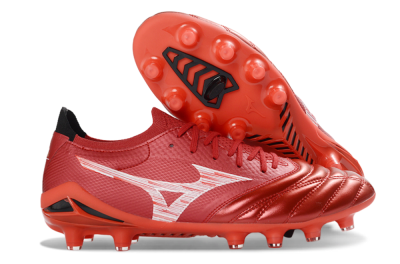 Mizuno Morelia Neo 4 FG Firm Ground Soccer Cleats - Red/Crimson Blaze/Scarlet Shine