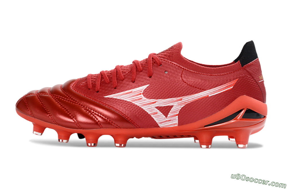 Mizuno Morelia Neo 4 FG Firm Ground Soccer Cleats - Red/Crimson Blaze/Scarlet Shine 2