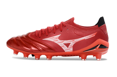 Mizuno Morelia Neo 4 FG Firm Ground Soccer Cleats - Red/Crimson Blaze/Scarlet Shine