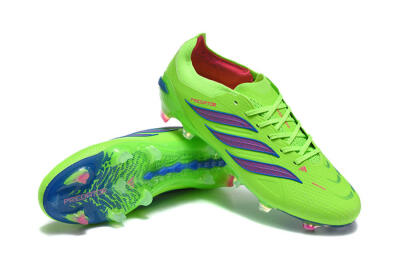 Adidas Predator 26 Elite FG Firm Ground Soccer Cleats - Green/Electric Green/Striking Blue